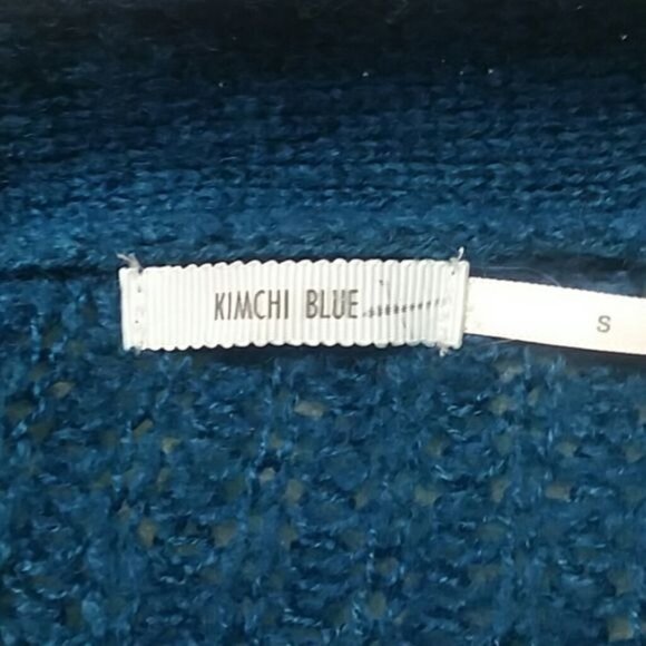 Urban Outfitters Kimchi Blue Teal Button Down Oversized Wool Cardigan - Picture 4 of 5